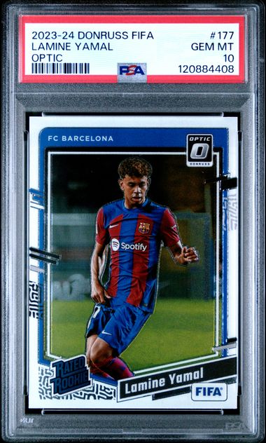 2023-24 PANINI DONRUSS FIFA #177 LAMINE YAMAL OPTIC Psa10