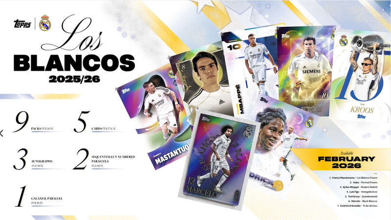 2025-26 TOPPS Los Blancos Real Madrid C.F. Soccer Cards Box